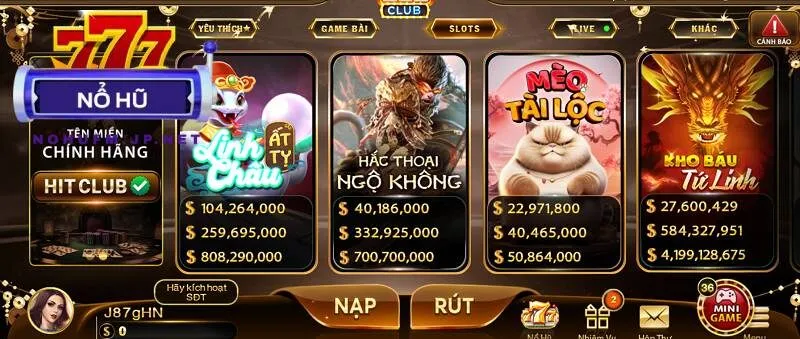 Cổng game nổ hũ Hitclub