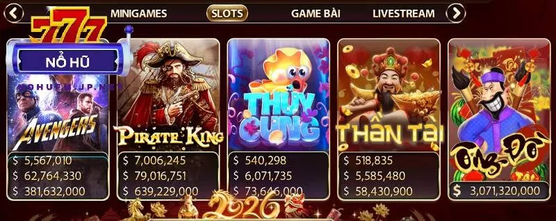 Kho game quay hũ đổi thưởng Sun Win 